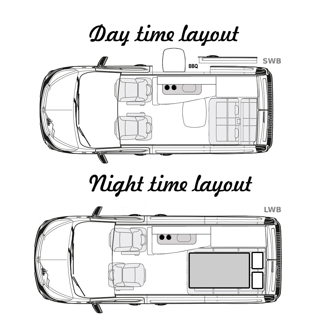 The Shelsley Solo or Duo Camper Van Conversion for the Vauxhall Vivaro, Renault Trafic, Nissan NV300 and Fiat Talento - cccampers.myshopify.com