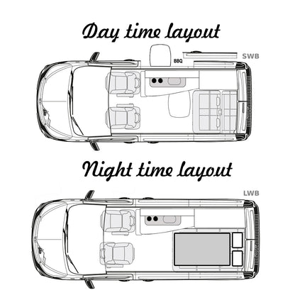 The Shelsley Solo or Duo Camper Van Conversion for the Vauxhall Vivaro, Renault Trafic, Nissan NV300 and Fiat Talento - cccampers.myshopify.com