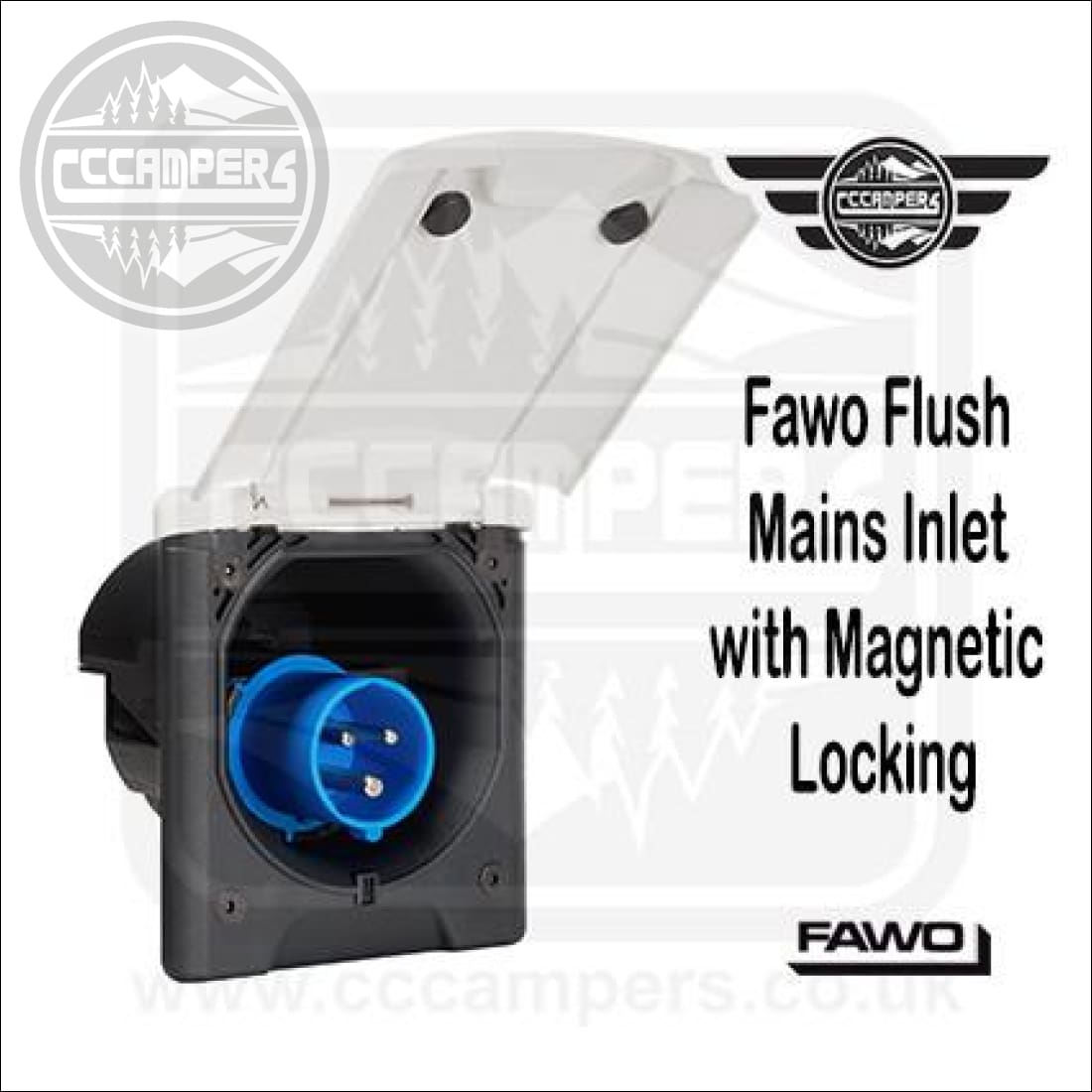 Fawo Flush Mains Inlet with Magnetic Locking - cccampers.myshopify.com