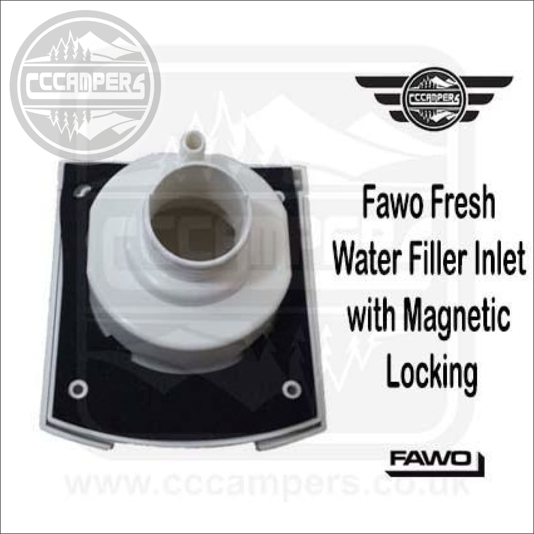 Fawo Fresh Water Filler Inlet Filler with Magnetic Closing and filler Cap Black - cccampers.myshopify.com