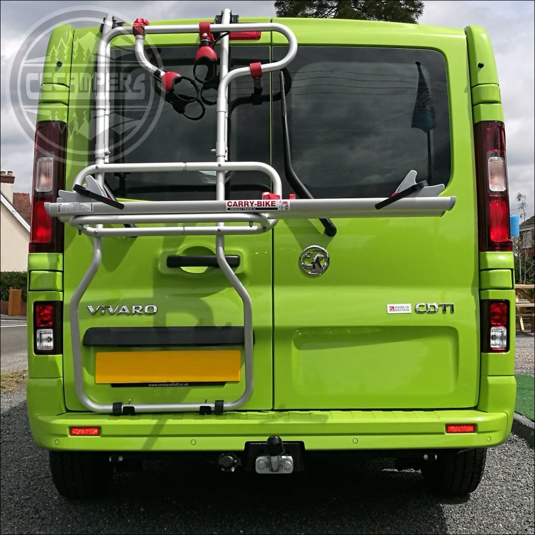 Fiamma Carry-Bike Renault Trafic Vivaro Talento NV300 Camper Van Bicycle Carrier for Double Doors only - cccampers.myshopify.com