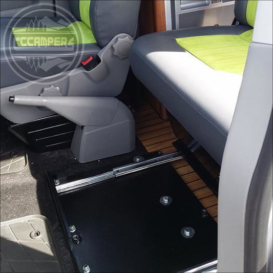 Volkswagen T5 T6 Transporter caravelle double swivel seat runners - cccampers.myshopify.com